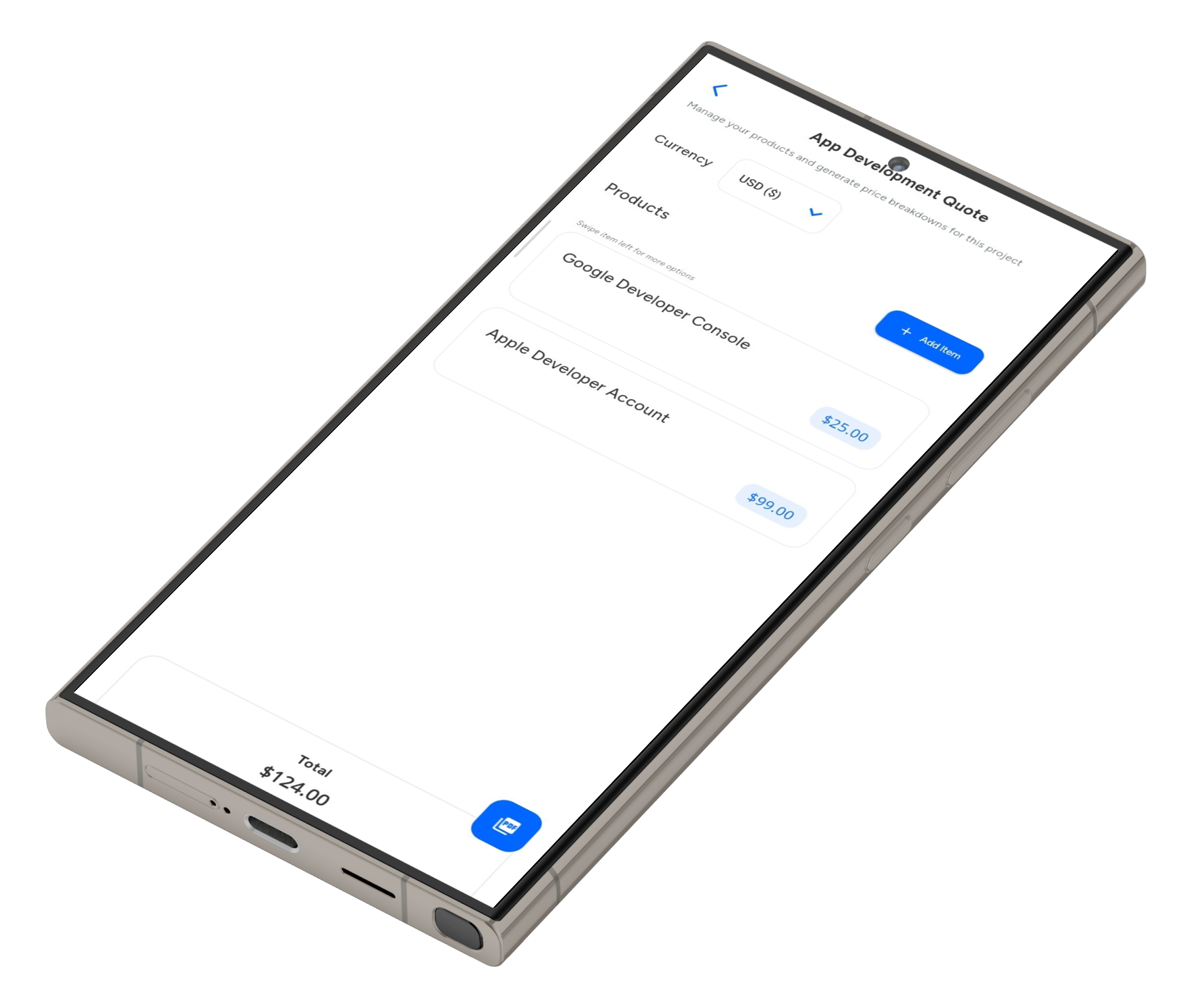 PriceNote — Quote Builder